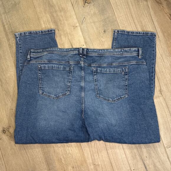 The Perfect Jean Jeans Men’s Size 50x30 Dark Blue Bootcut Stretch NYC - Picture 1 of 5